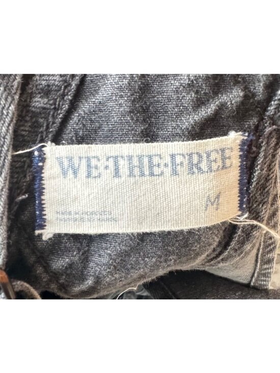 We The Free Baggy Boyfriend Denim Overalls Womens Medium Cross Back 100% Cotton - Picture 6 of 9